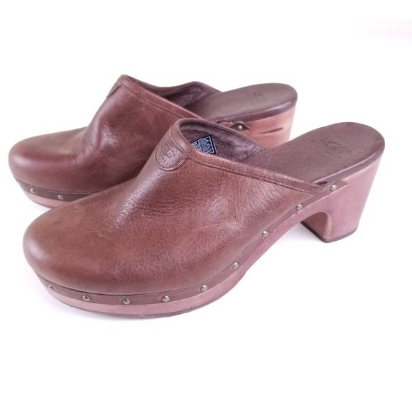 Ugg Clogs Leather Abbie 5933 Size 9 - Picture 1 of 5